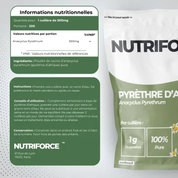 Pyrèthre d'afrique dose, bienfaits, traçabilité