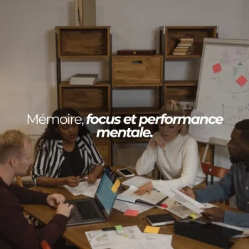 Équipe au travail autour d'une table : le Bacopa monnieri Nutriforce se prend à raison d'une capsule de 500 mg par jour