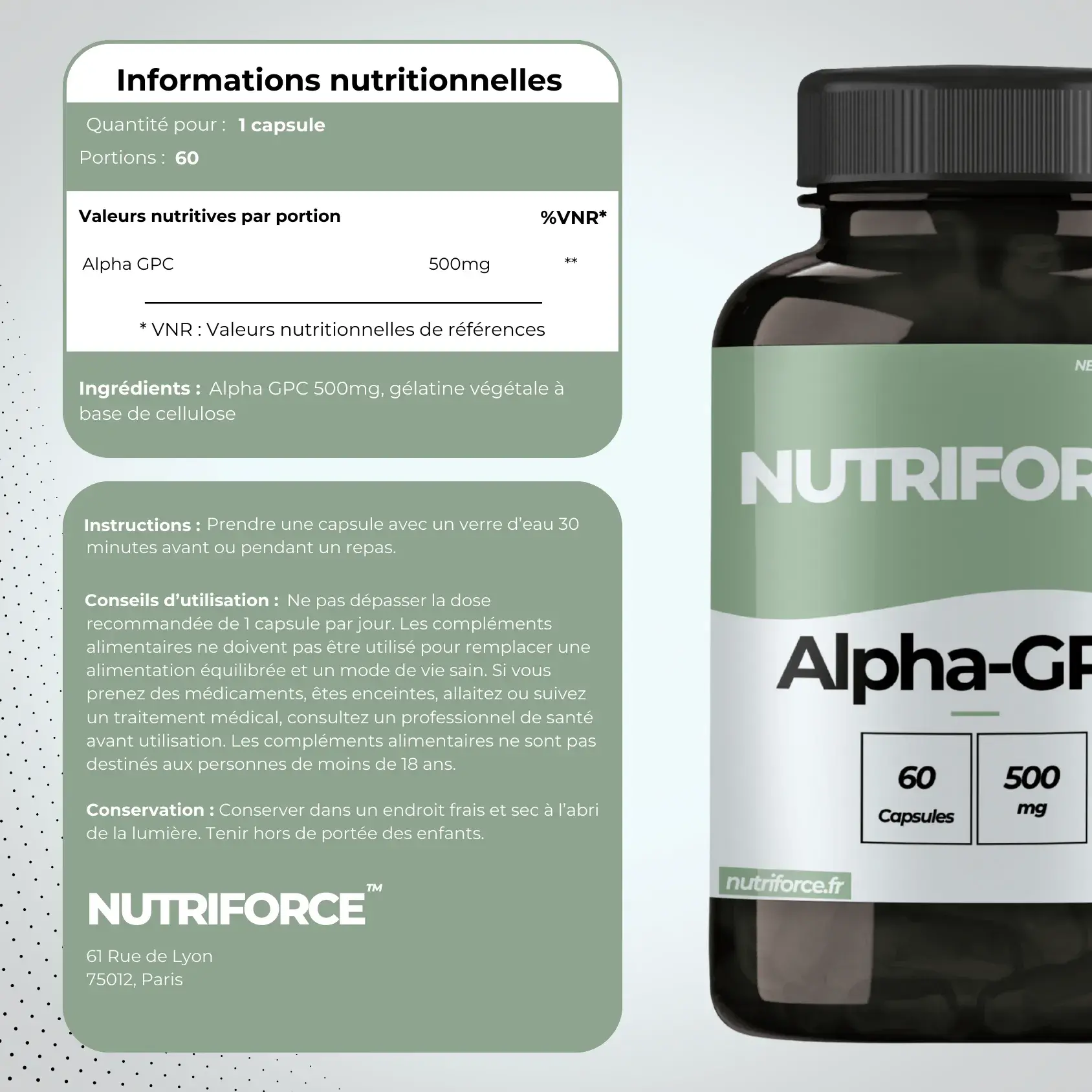 Alpha GPC pour augmenter la testostérone et l'hormone de croissance