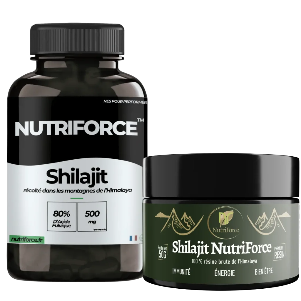 Shilajti de l'himalaya en résine et gélules