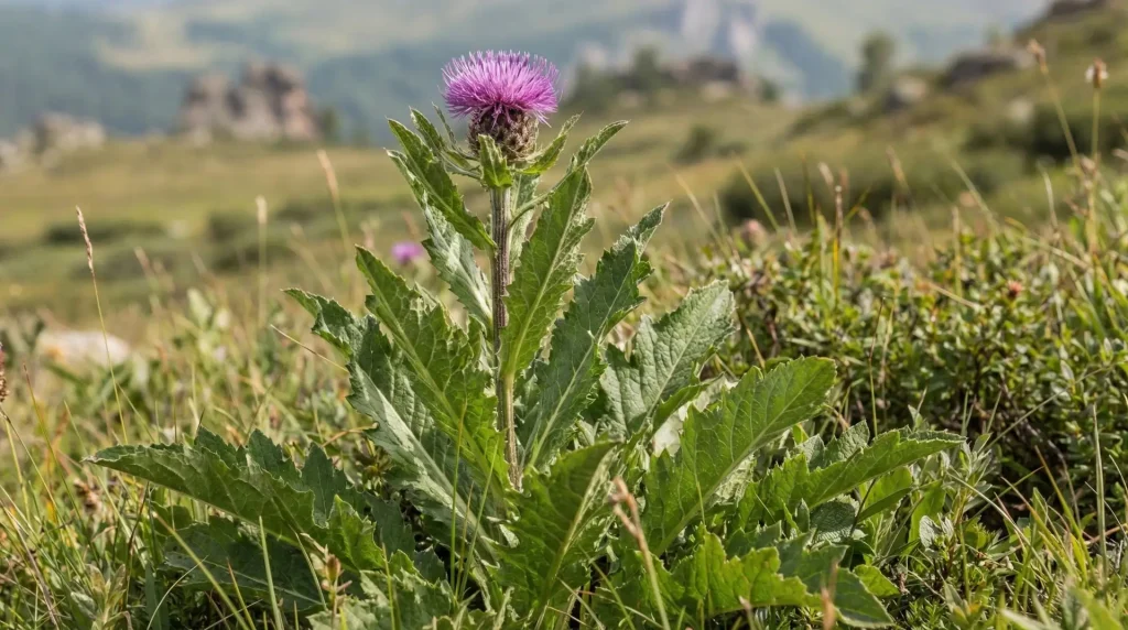 Plante de rhaponticum carthamoides avec ecdystérone et turkestérone pour la musculation. Pas de dangers avec l'ecdystérone