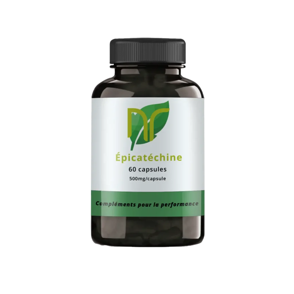 photo d'une boite de 60 gélules et capsules d'épicatéchine, un bloqueur naturel de myostatine pour la musculation