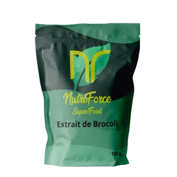 photo d'extrait de Brocoli en poudre ou capsules pour le sulforaphane et la musculation augmente aussi la testostérone