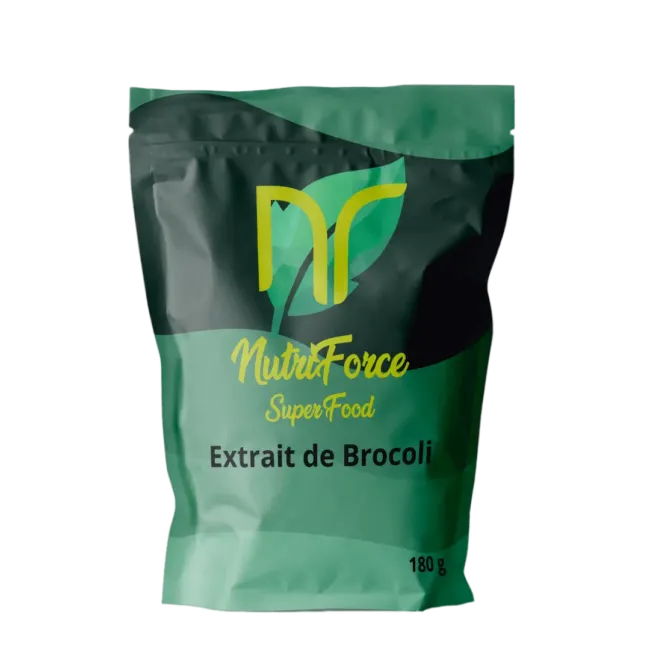 photo d'extrait de Brocoli en poudre ou capsules pour le sulforaphane et la musculation augmente aussi la testostérone