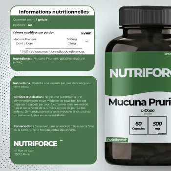 Mucuna pruriens dose, bienfaits, traçabilité