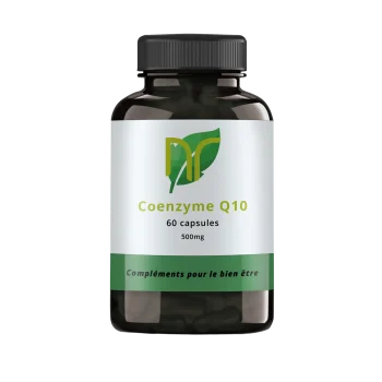 photo d'une boite de capsules de coenzyme q10 pour les cheveux et la peau ainsi que la musculation. prendre de la coenzyme q10 ou coq10 également appelé ubiquinol ou ubiquinone permet d'avoir des bienfaits de la coenz q10 avec ses avis très positifs sur la santé et l'inflammation