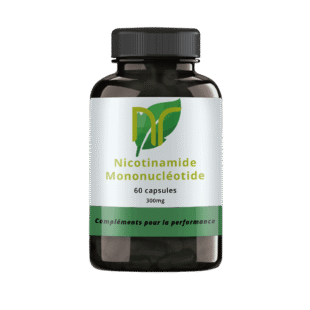 photo de capsules de poudre de nicotinamide mononucléotide pour ses bienfaits sur le vieillissement et l 'anti âge ainsi que pour la peau du visage