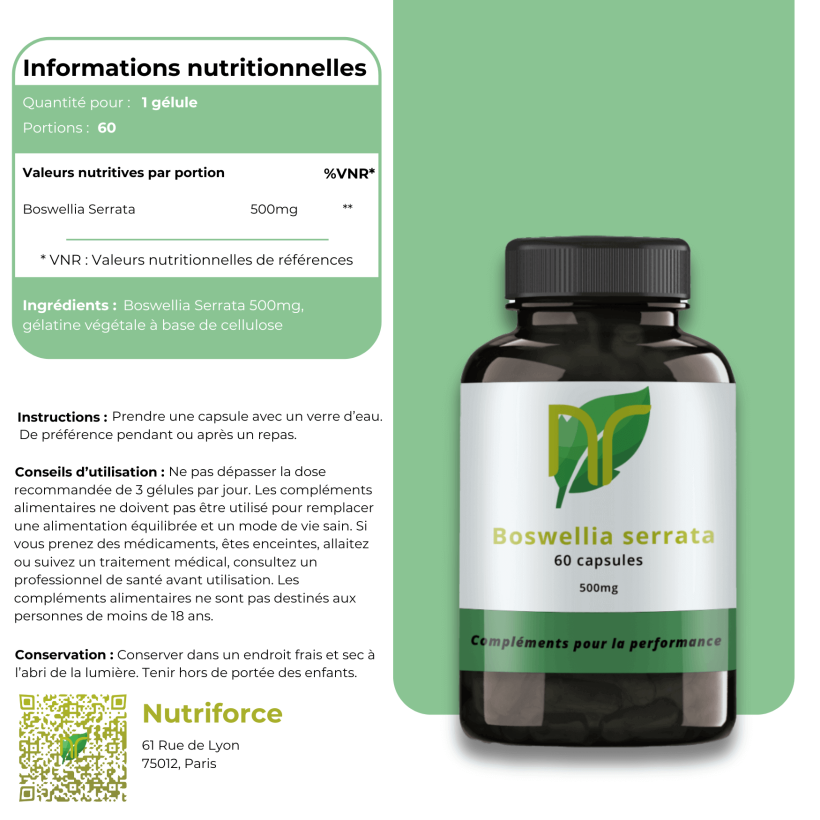 bienfaits nutritionnels boswellia serrata