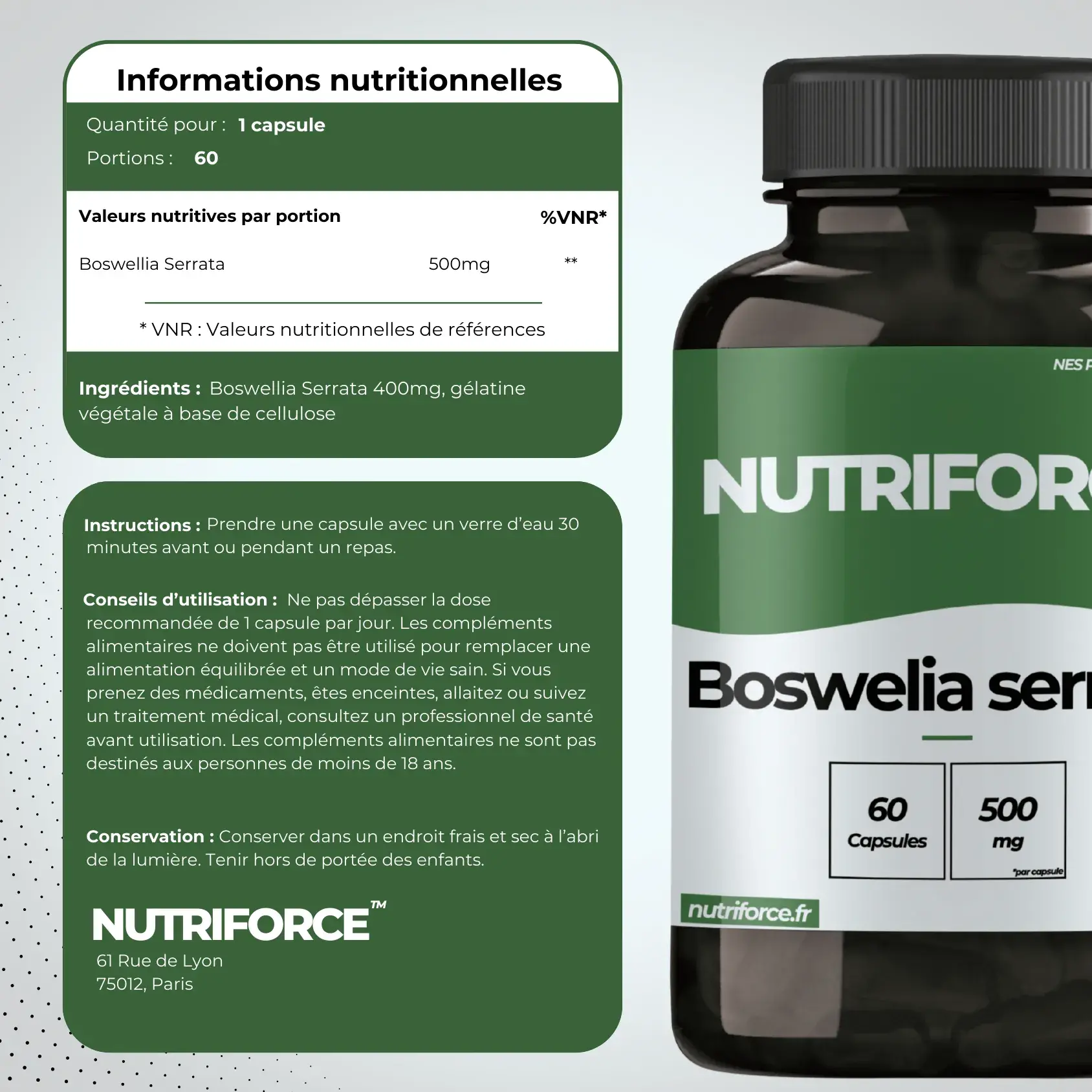Boswellia serrata dose, bienfaits, traçabilité