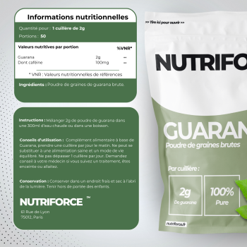 Guarana, dose, bienfaits, traçabilité