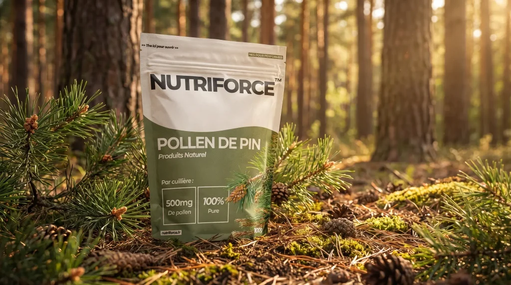 Complément alimentaire de Pollen de Pin pour l'énergie masculine.