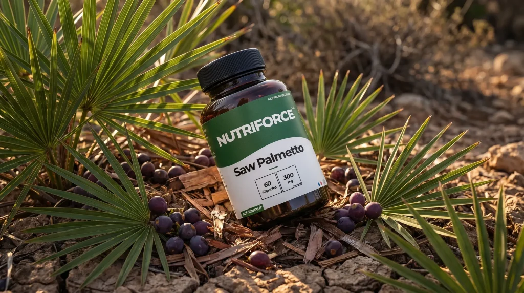 Complément alimentaire de saw palmetto pour la calvitie et la prostate.