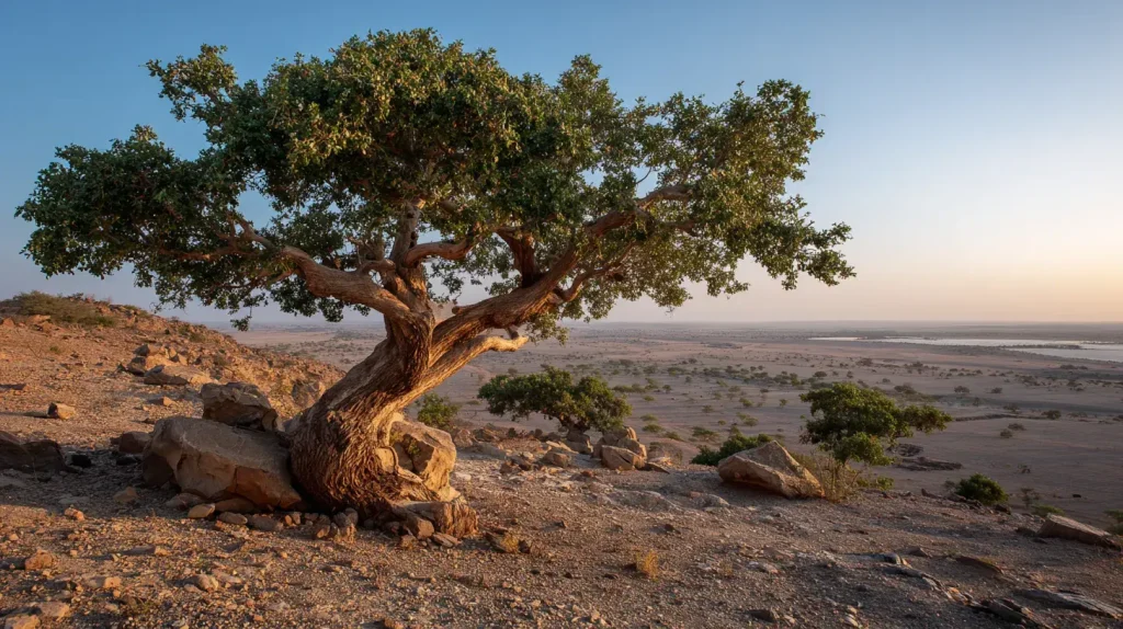 arbre qui fait les feuilles de boswellia