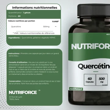 Quercétine dose, bienfaits, traçabilité