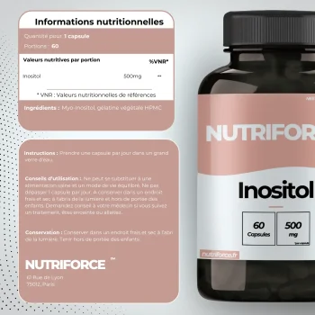fiche nutritionnelle, origine et provenance de l'inositol pour le sopk