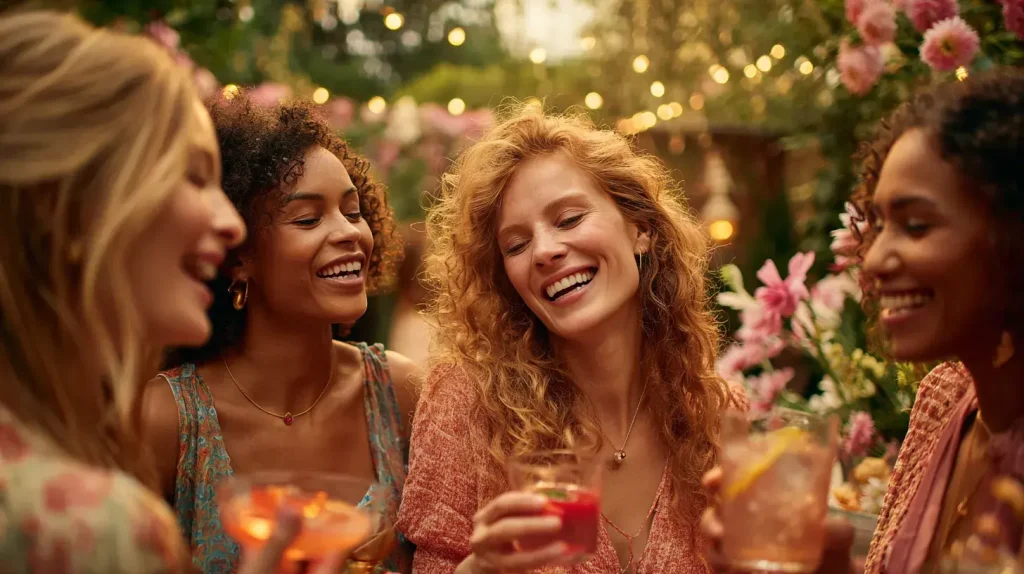 Bienfaits de l’inositol pour le SOPK avec des femmes heureuses célébrant ensemble