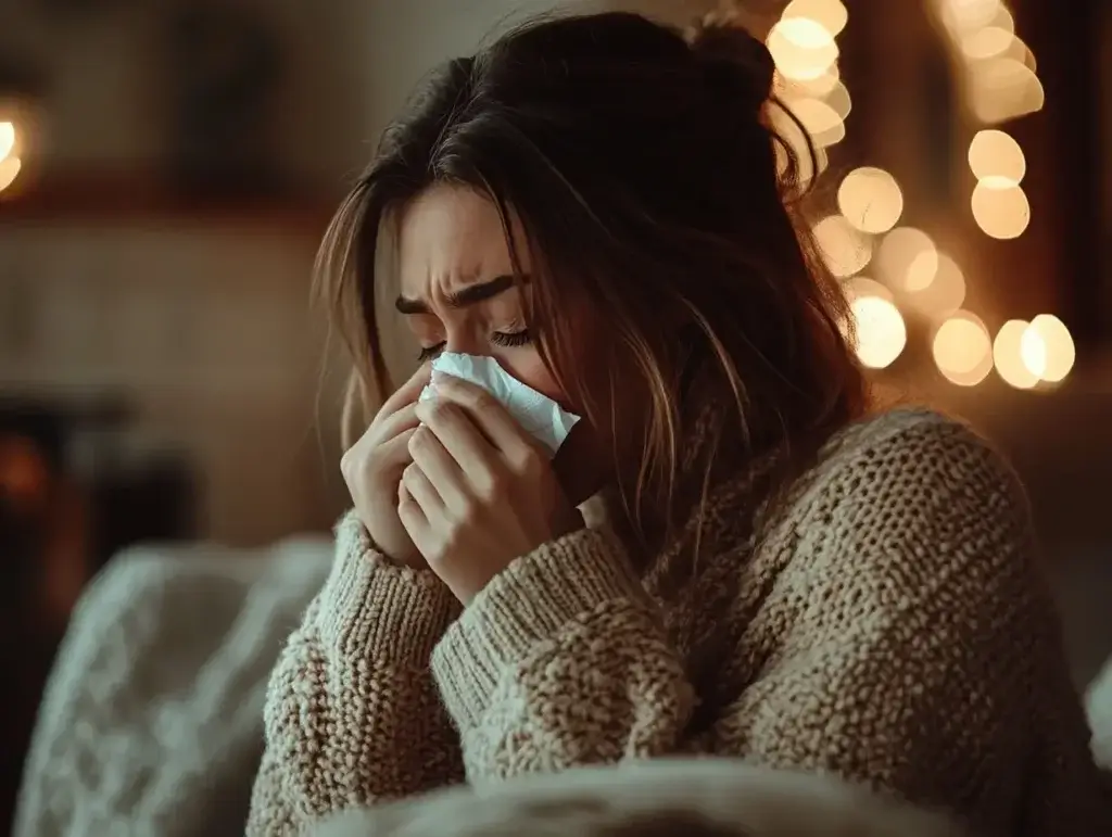 sur cette dernière photo, on voit une femme qui a une intolérance a l'histamine ou ubune allergie et qui se soigne avec la quercétine