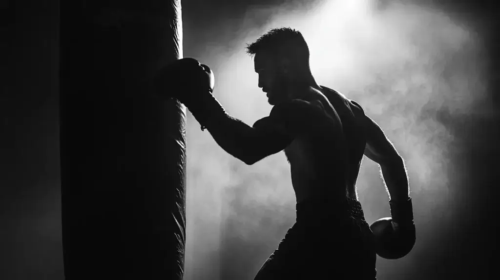 photo sur laquelle on voit un home qui prendre de la quercétine pour faire de la boxe et musculation