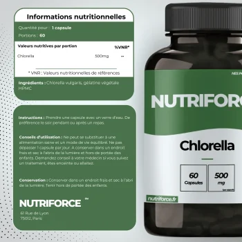 Chlorella dose, bienfaits, traçabilité