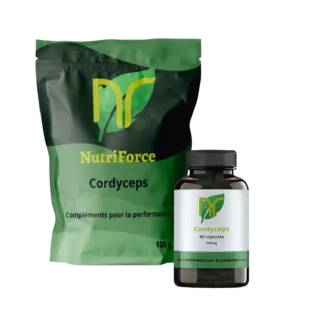 photo de compléments alimentaires de cordyceps sinensis militairs, un complément naturel de champignon.
