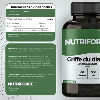 Griffe du diable dose, bienfaits, traçabilité