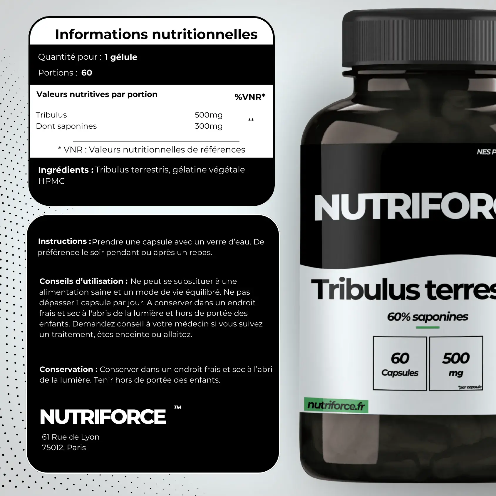 Tribulus terrestris dose, bienfaits, traçabilité