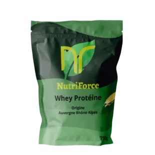 photo d'un sachet de whey protéine isolate nutriforce france, il s'agit de whey vanille