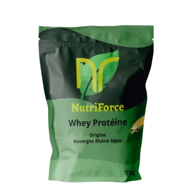 photo d'un sachet de whey protéine isolate nutriforce france, il s'agit de whey vanille