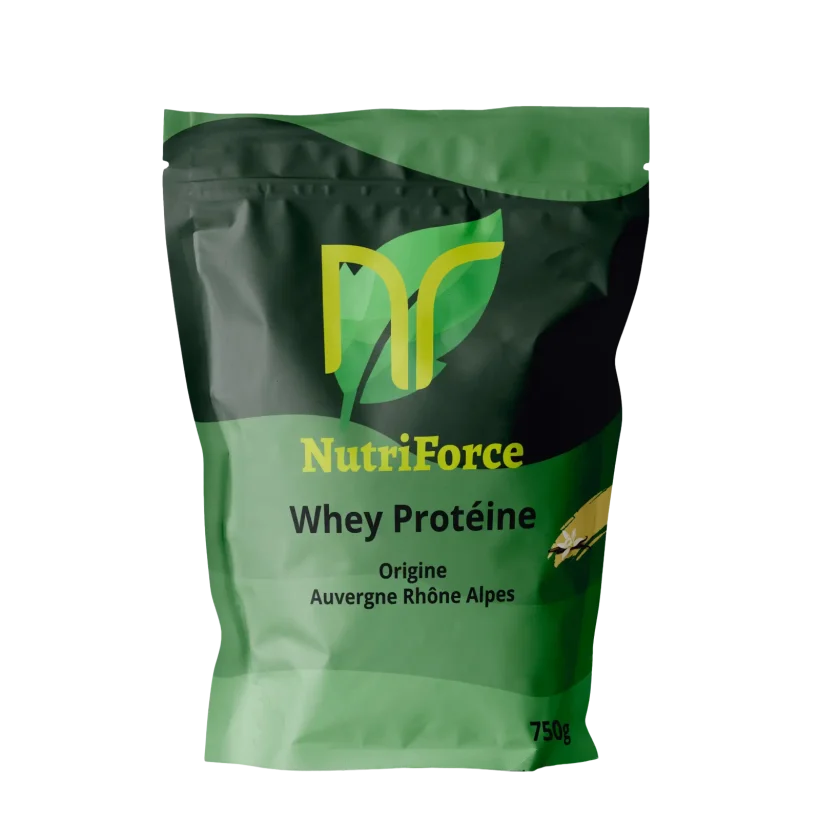 photo d'un sachet de whey protéine isolate nutriforce france, il s'agit de whey vanille
