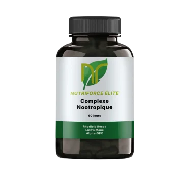 boite de complément alimentaire nootropique naturel puissant pour la productivité et la concentration