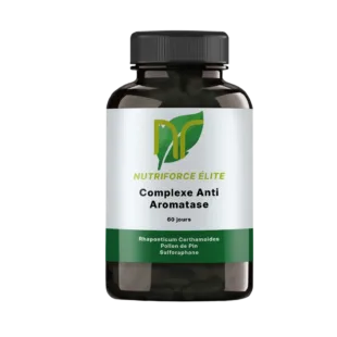 photo d'un anti aromatase naturel, il s'agit d'un complexe de compléments alimentaires nutriforce france, l'anti aromatase empêche l'aromatisation de la testostérone en oestrogènes