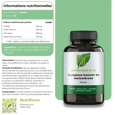 Complément alimentaire naturel pour booster la testostérone