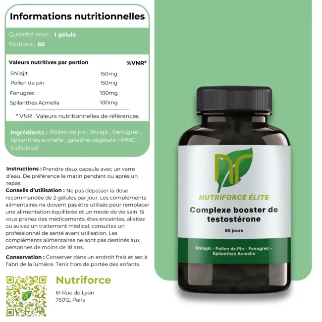 Complément alimentaire naturel pour booster la testostérone