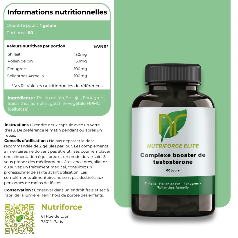 Complément alimentaire naturel pour booster la testostérone