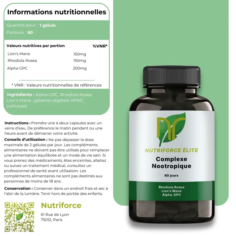 Le meilleur complément alimentaire nootropique naturel comme limitless