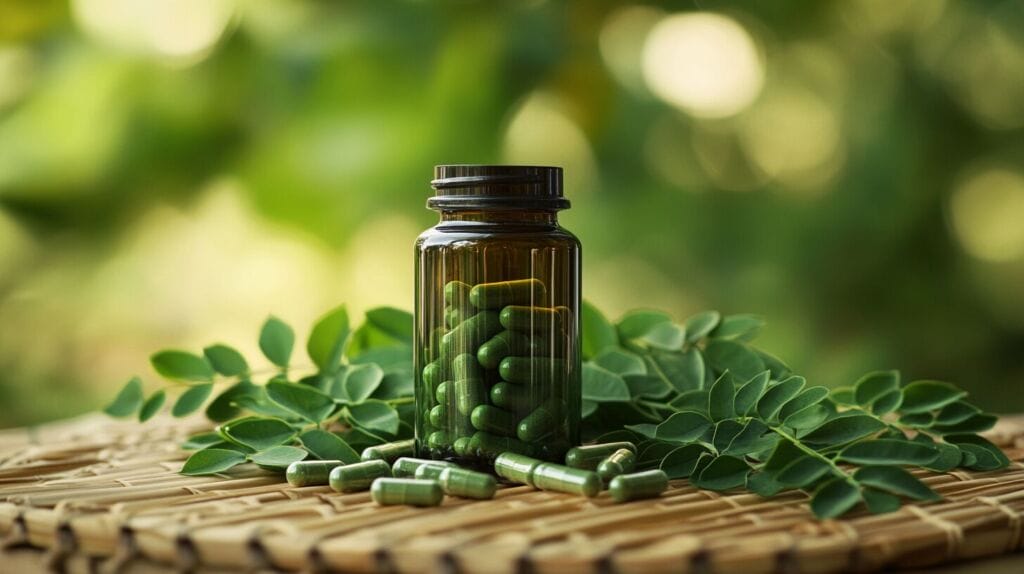 photo d'une boite de gélule contenant du moringa