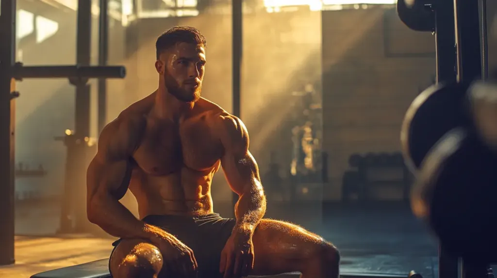 homme qui prend du moringa pour la musculation