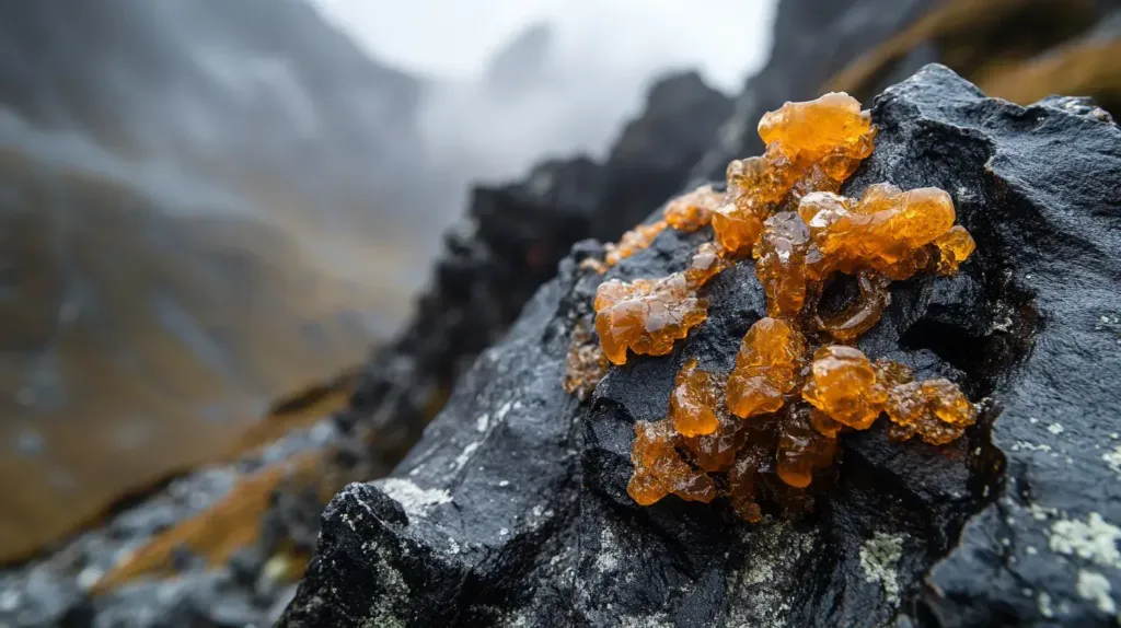 Cette image montre du shilajit