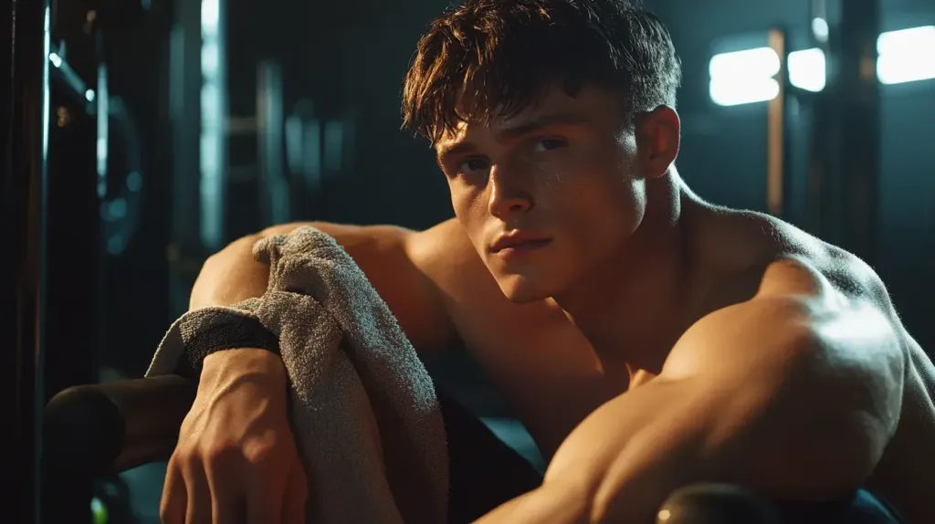 cette image montre un homme à la salle de musculation