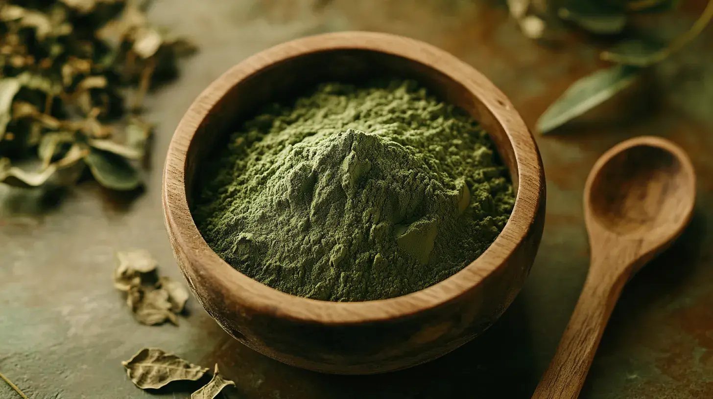 cette image montre de la poudre de moringa