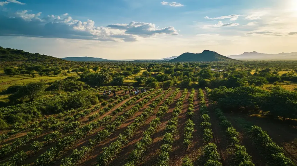 plantation d'arbres de moringa