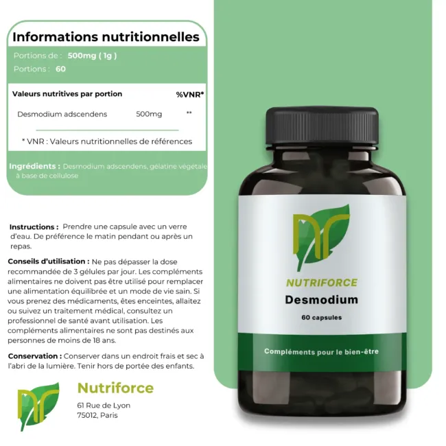 information nutritionnelles desmodium