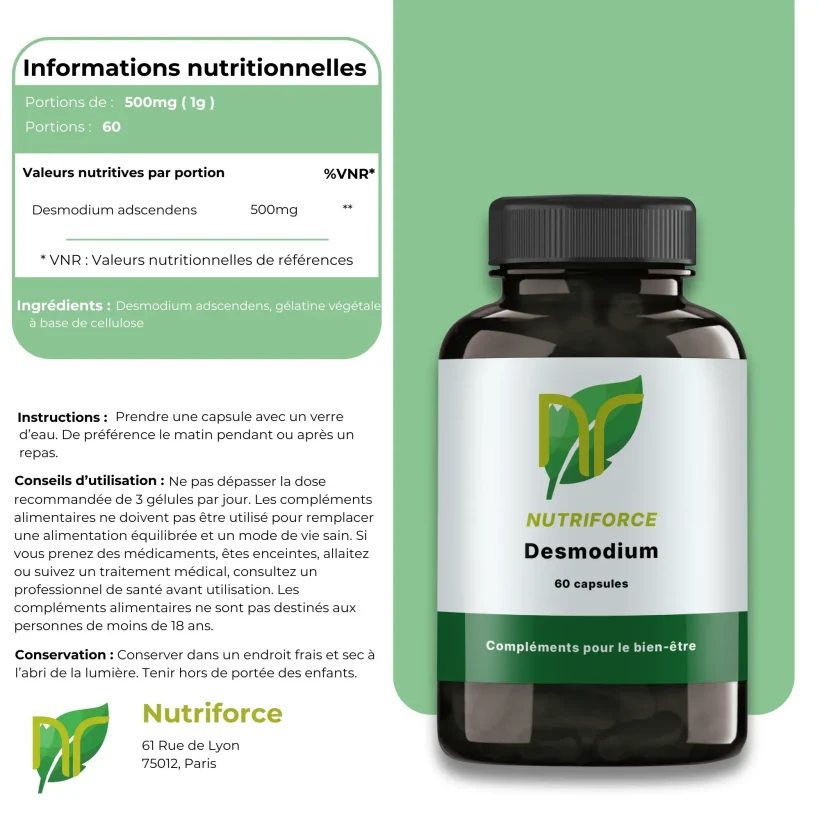 information nutritionnelles desmodium
