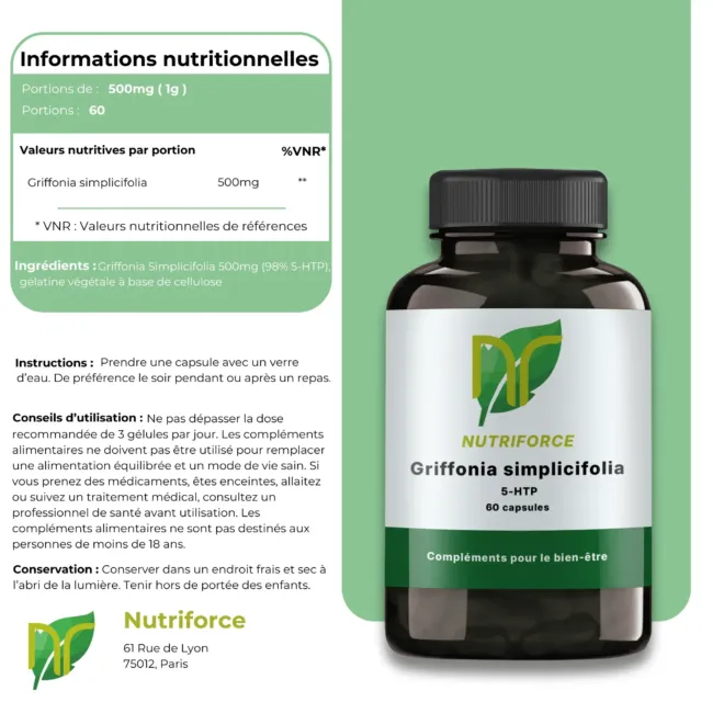information nutritionnelles Griffonia