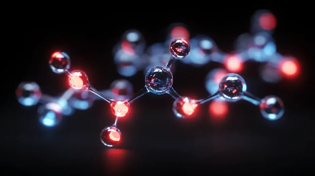 Représentation en 3D d'une molécule de créatine