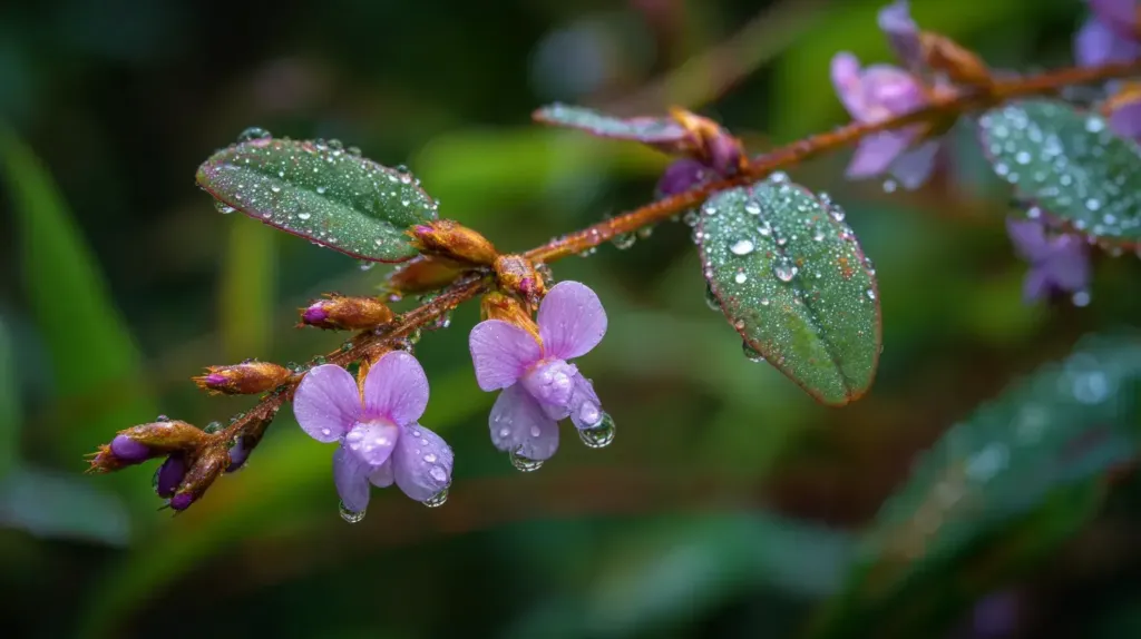 cette image montre une plante de desmodium fleurie