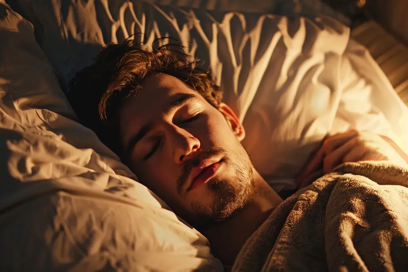 un homme dort paisiblement