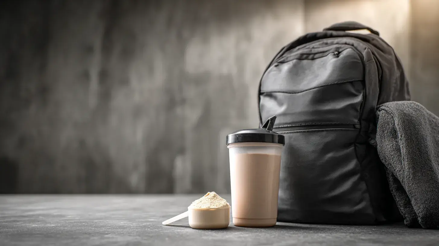 cette image montre un shaker de whey protéine