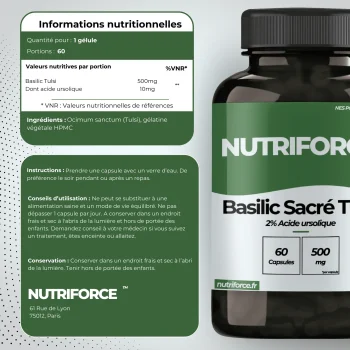 basilic sacré tulsi dose, bienfaits, traçabilité