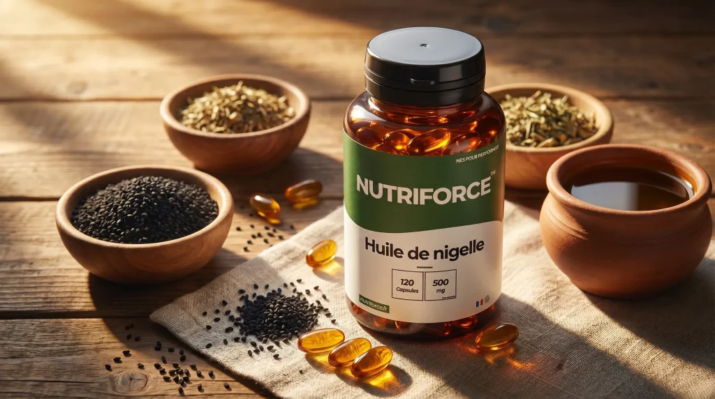 Huile de Nigelle pour meilleur transit et santé de l'organisme.